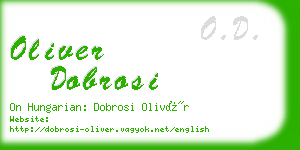 oliver dobrosi business card